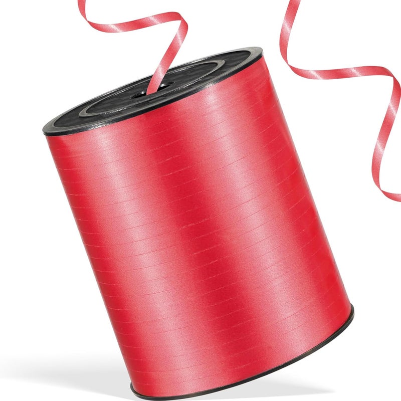 Apeseek 600 Yards Red Curling Ribbon 1/5‘’ Red Balloon String with Spool, Thin Balloon Ribbon for Gift Wrapping Crafts Birthday Christmas Baby Shower Halloween Florist - Image 1